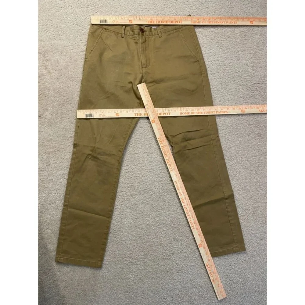 Simwood Slim Chino Pants Khaki Cotton 31x30 - Picture 4 of 7
